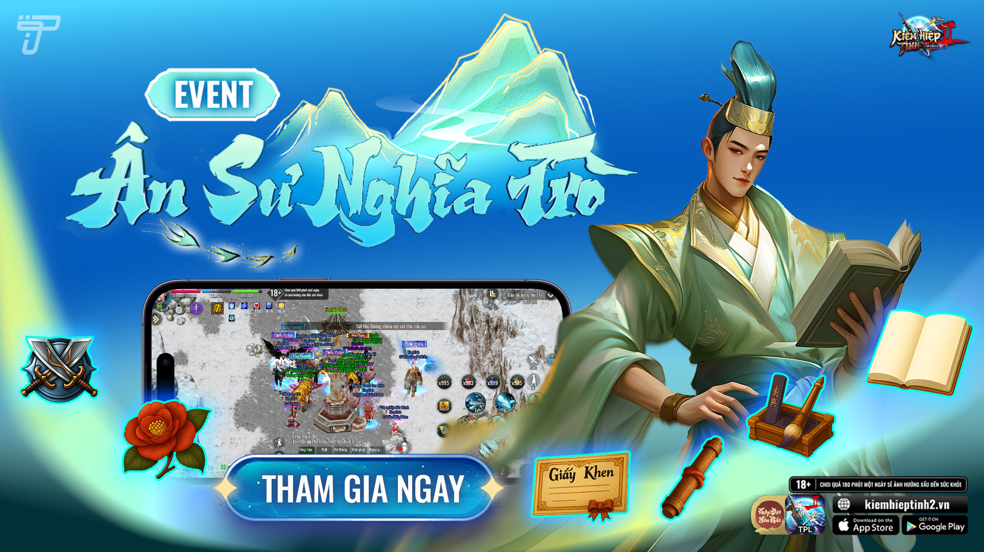 Tổng Quan Sự Kiện - ÂN SƯ NGHĨA TRÒ | Kiếm Hiệp Tình 2 Mobile Phiên Bản 10 Phái