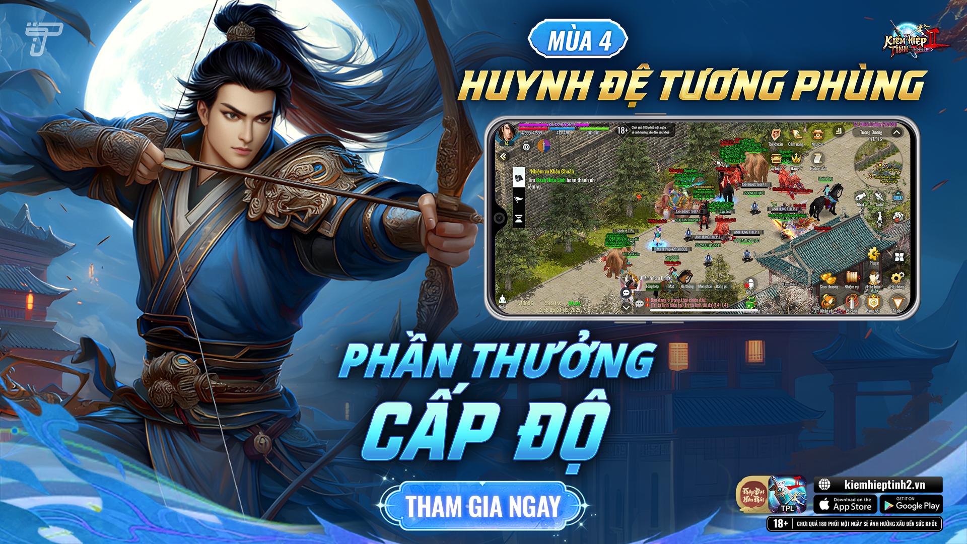 Huynh Đệ Tương Phùng mùa 4 - Cấp Độ  | Kiếm Hiệp Tình 2 Mobile - Phiên bản 10 phái