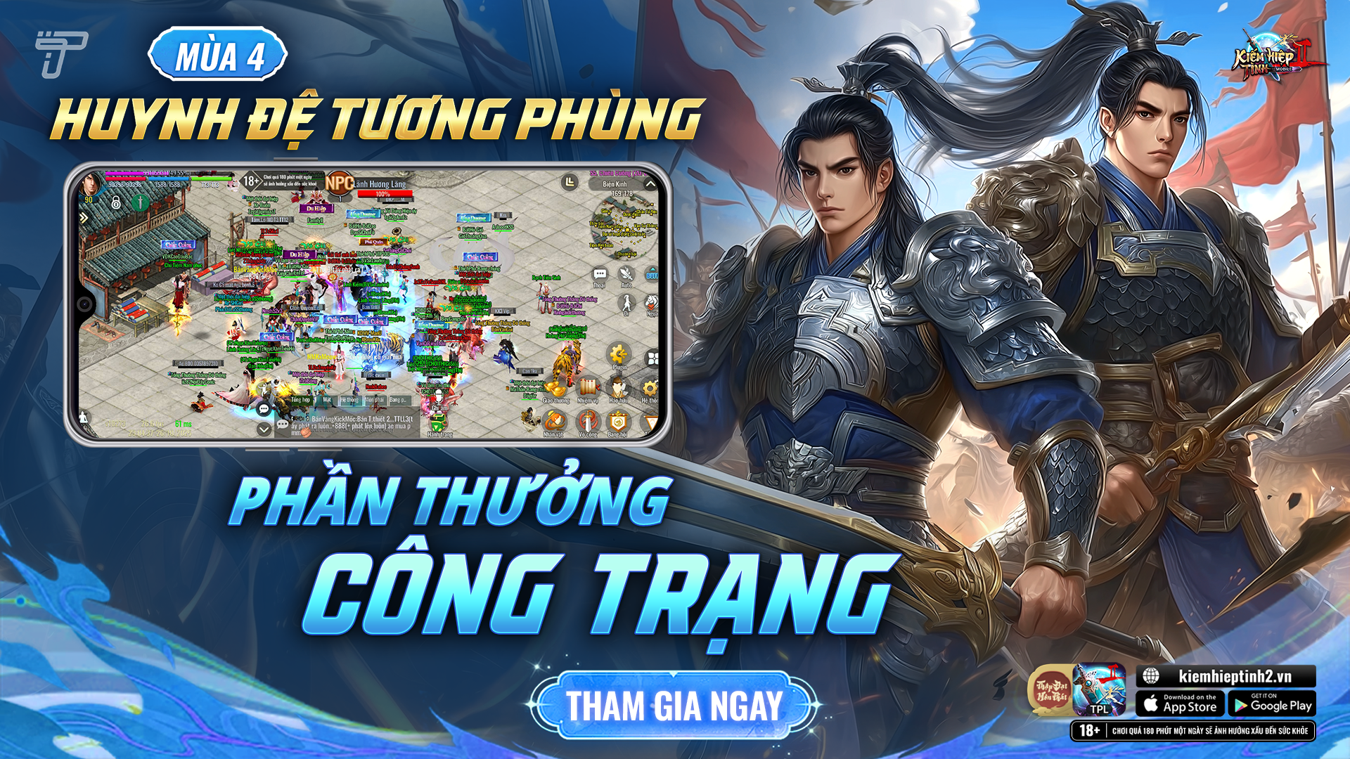 Huynh Đệ Tương Phùng mùa 4 -  Công Trạng  | Kiếm Hiệp Tình 2 Mobile - Phiên bản 10 phái