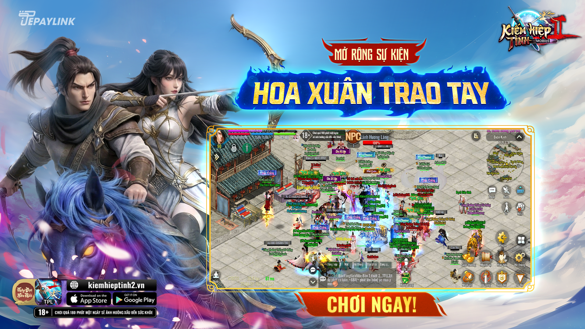 [S1 - S4] MỞ RỘNG SỰ KIỆN: HOA XUÂN TRAO TAY | Kiếm Hiệp Tình 2 Mobile - Phiên bản 10 phái