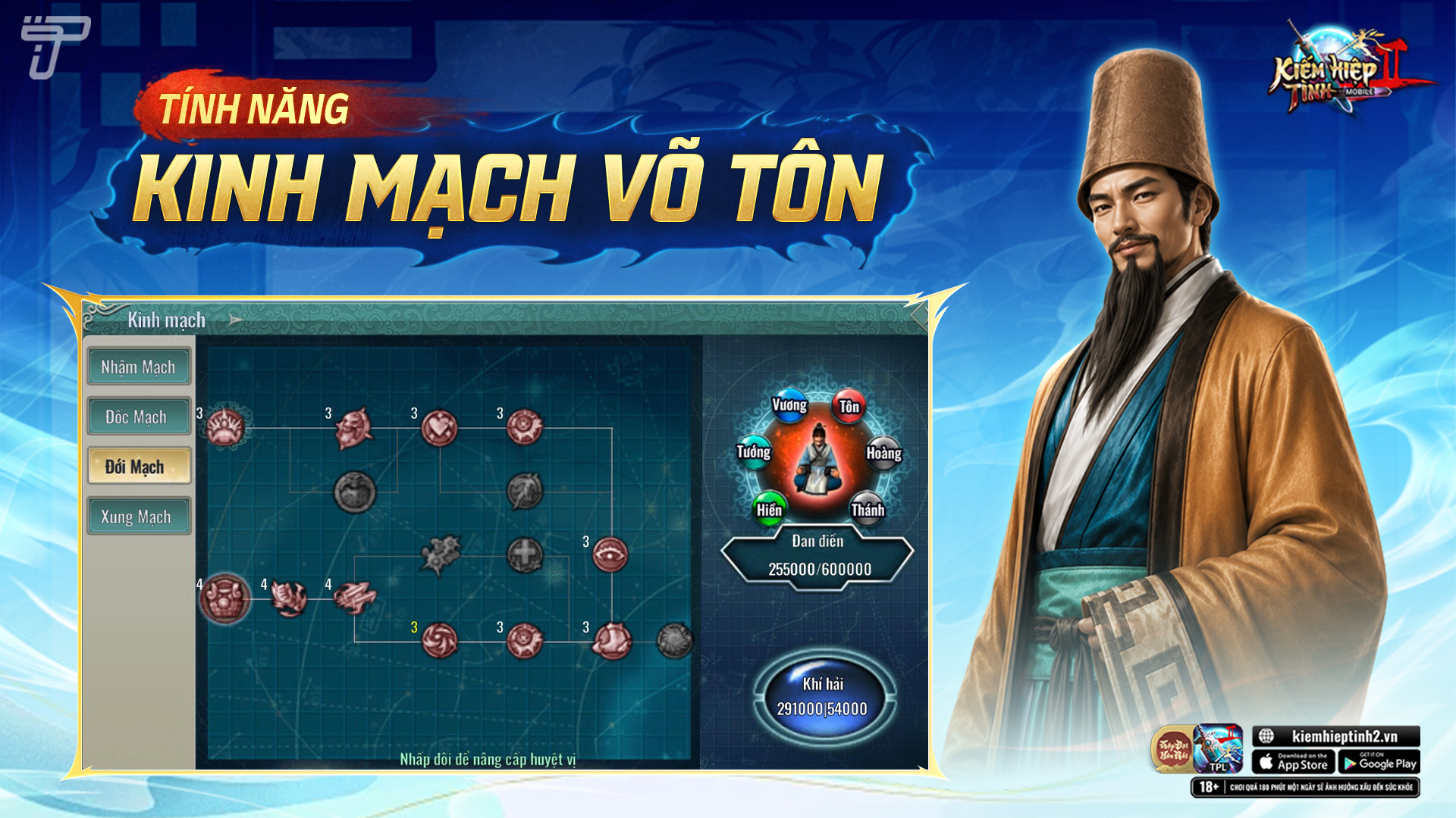 KINH MẠCH 4 - VÕ TÔN | Kiếm Hiệp Tình 2 Mobile - Phiên bản 10 phái