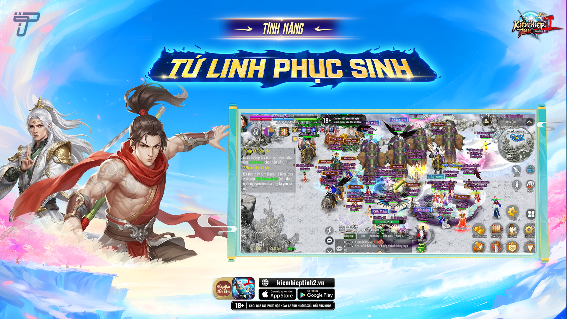CHUYỂN SINH 6 - TỨ LINH PHỤC SINH  | Kiếm Hiệp Tình 2 Mobile - Phiên bản 10 phái