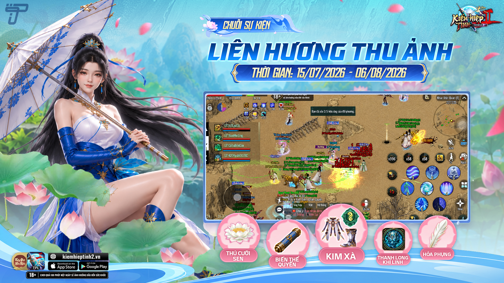 [Tổng quan] Sự kiện LIÊN HƯƠNG THU ẢNH | Kiếm Hiệp Tình 2 Mobile - Phiên bản 10 phái