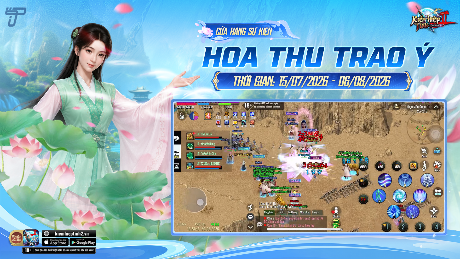 [LIÊN HƯƠNG THU ẢNH] Cửa hàng sự kiện | Kiếm Hiệp Tình 2 Mobile Phiên Bản 10 Phái