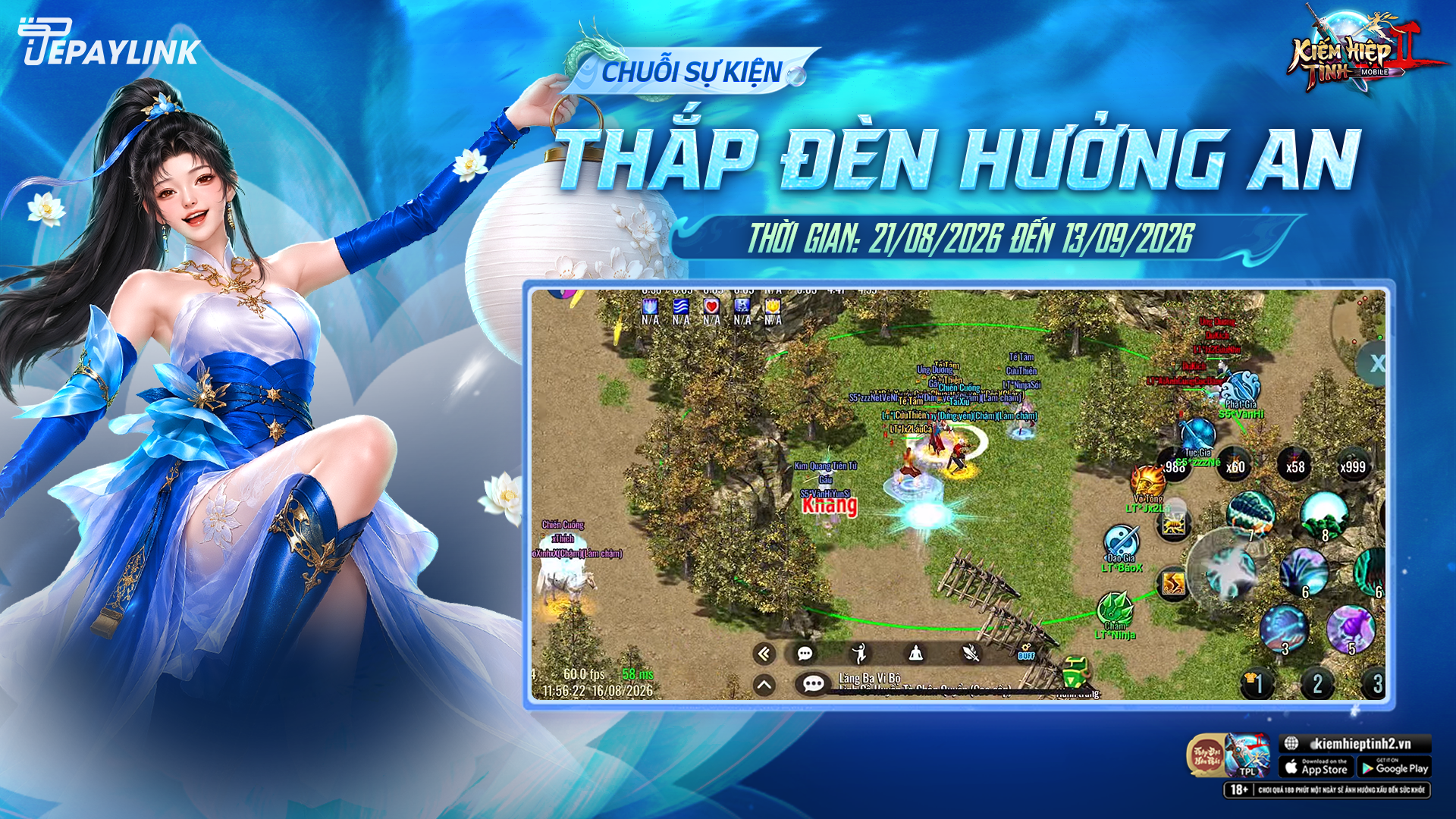 THẮP ĐÈN HƯỞNG AN | Tổng Quan Sự Kiện | Kiếm Hiệp Tình 2 Mobile Phiên Bản 10 Phái
