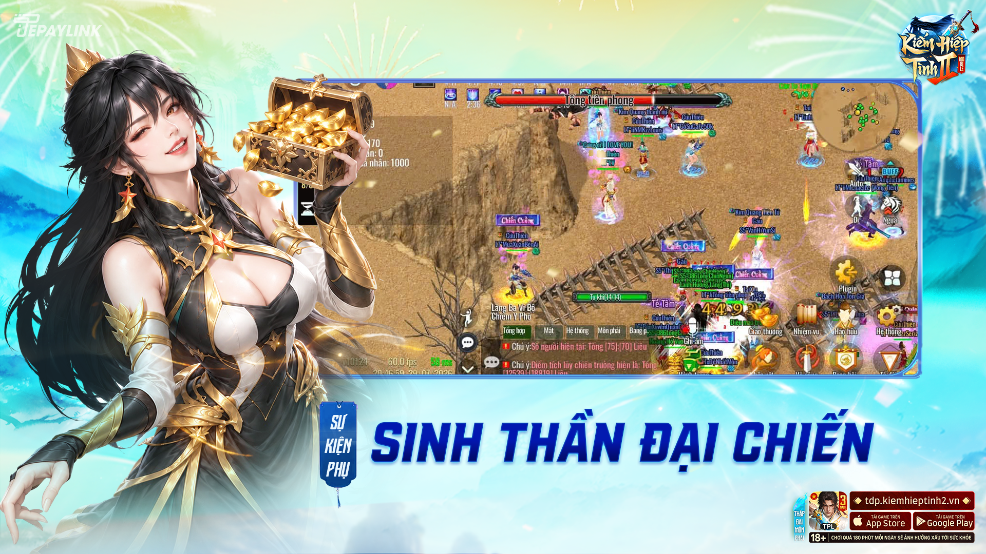 TAM NIÊN MỞ HỘI | Sinh Thần Đại Chiến |  Kiếm Hiệp Tình 2 Mobile Phiên Bản 10 Phái