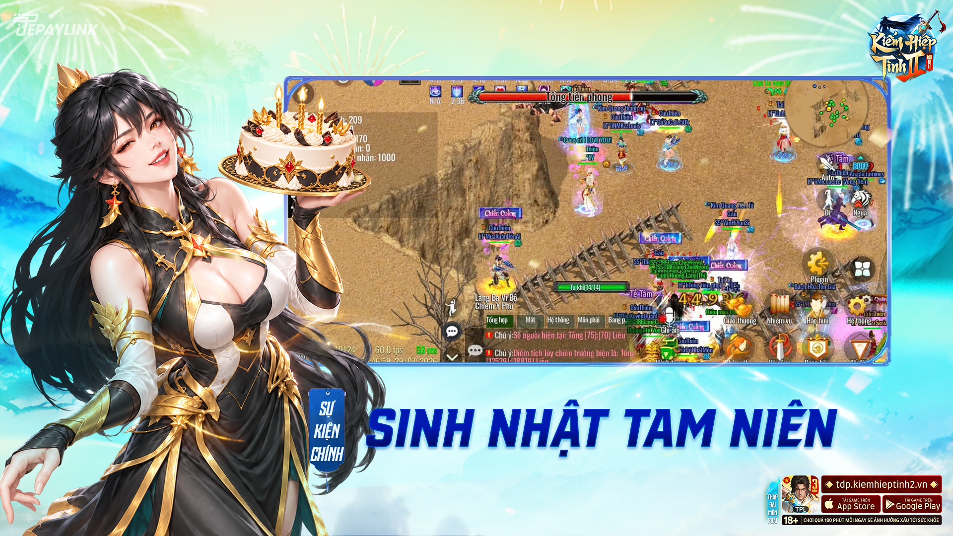 TAM NIÊN MỞ HỘI | Sự kiện chính Sinh Nhật Tam Niên | Máy Chủ S6 | Kiếm Hiệp Tình 2 Mobile Phiên Bản 10 Phái