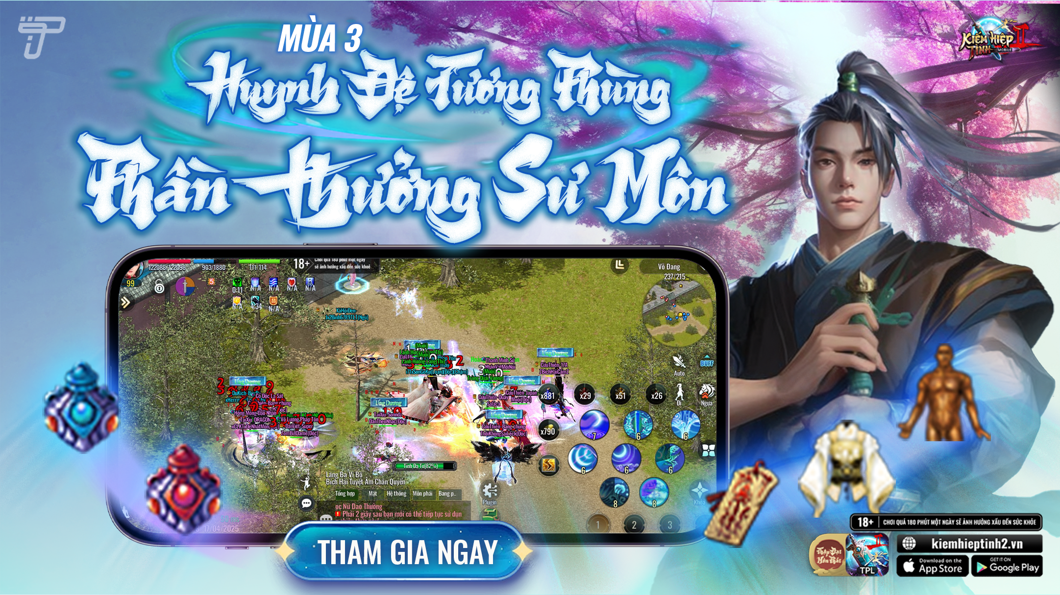 [HĐTP3] Phần Thưởng Điểm Sư Môn | Kiếm Hiệp Tình 2 Mobile - Bản 10 phái