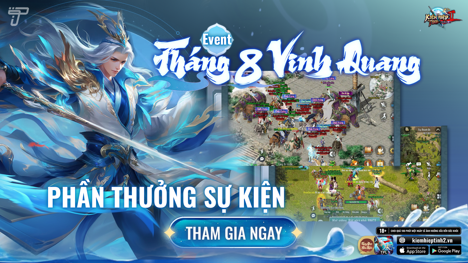 [S1-S4] Phần Thưởng Sự Kiện Tháng 8 Vinh Quang | Kiếm Hiệp Tình 2 Mobile phiên bản 10 phái