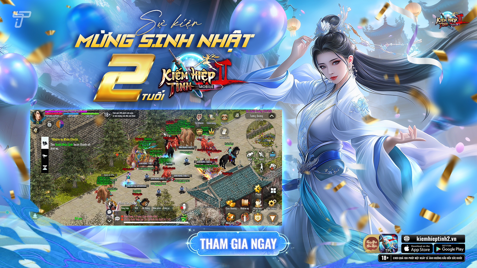 Giới thiệu sự kiện MỪNG SINH NHẬT 2 TUỔI KHT2 | Kiếm Hiệp Tình 2 Mobile - Thập Đại Phái