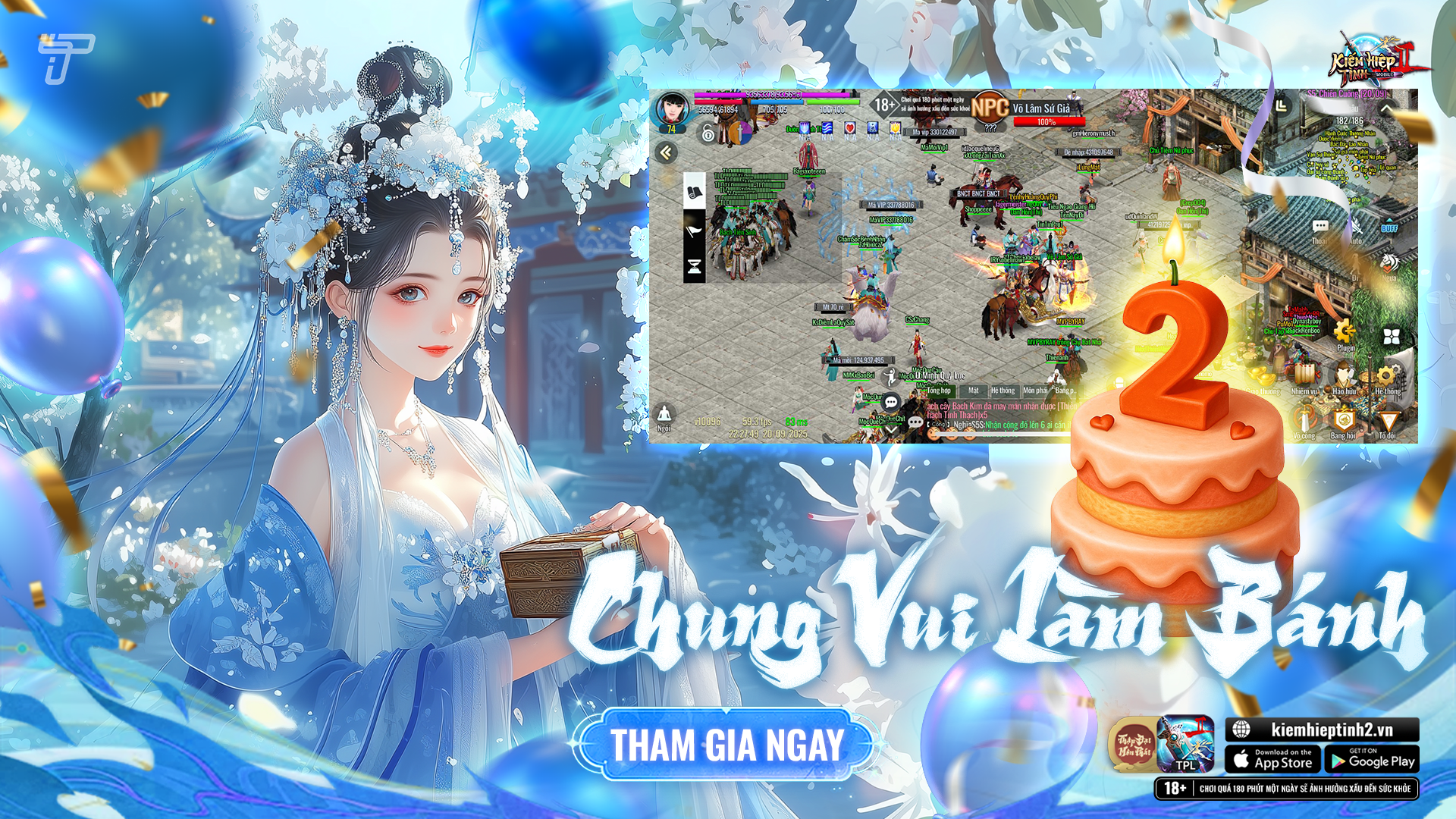 [Máy Chủ S5] CHUNG VUI LÀM BÁNH - Mừng sinh nhật 2 tuổi | Kiếm Hiệp Tình 2 Mobile 10 Phái