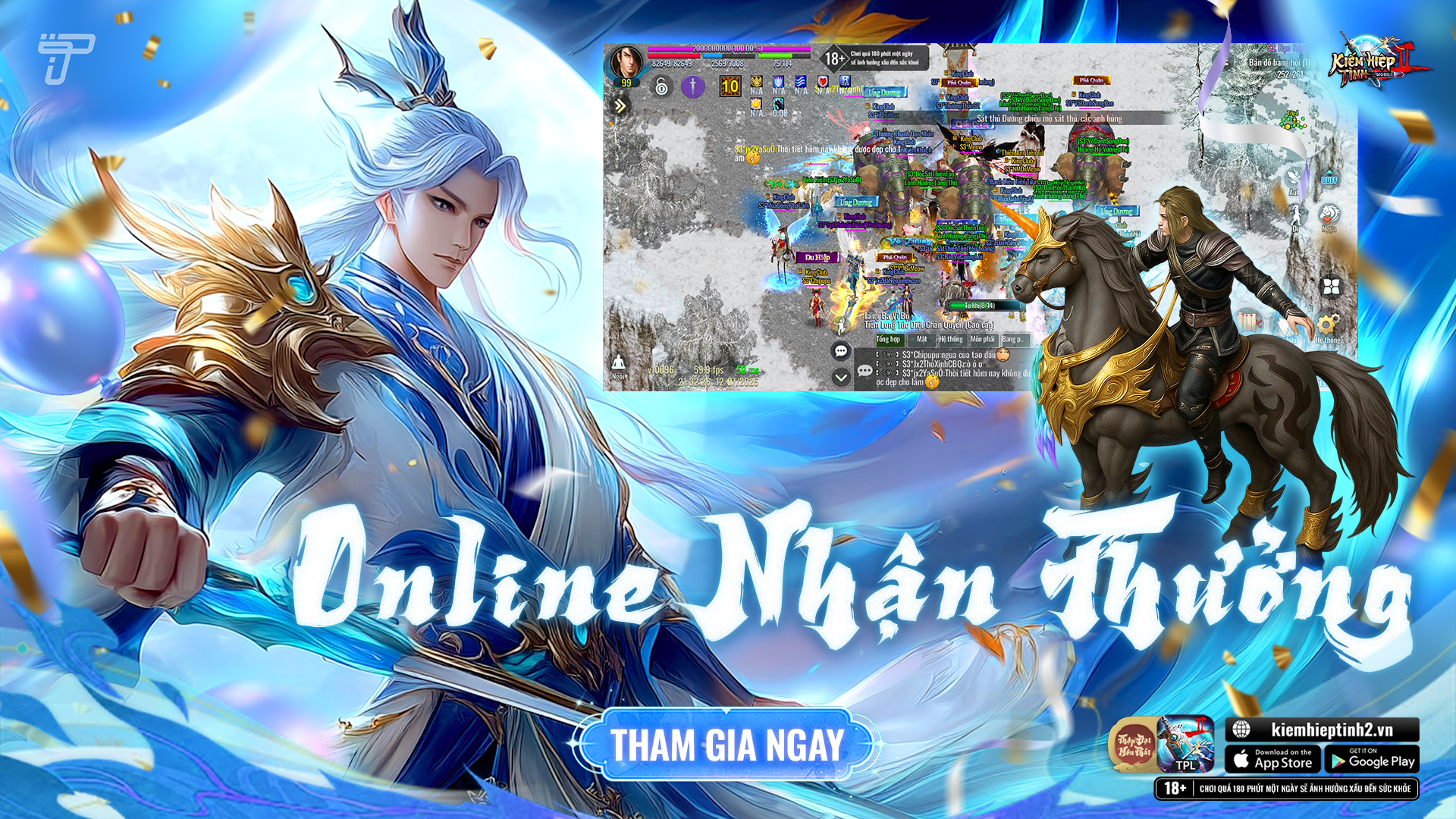 ONLINE NHẬN THƯỞNG - Mừng sinh nhật 2 tuổi | Kiếm Hiệp Tình 2 Mobile 10 Phái